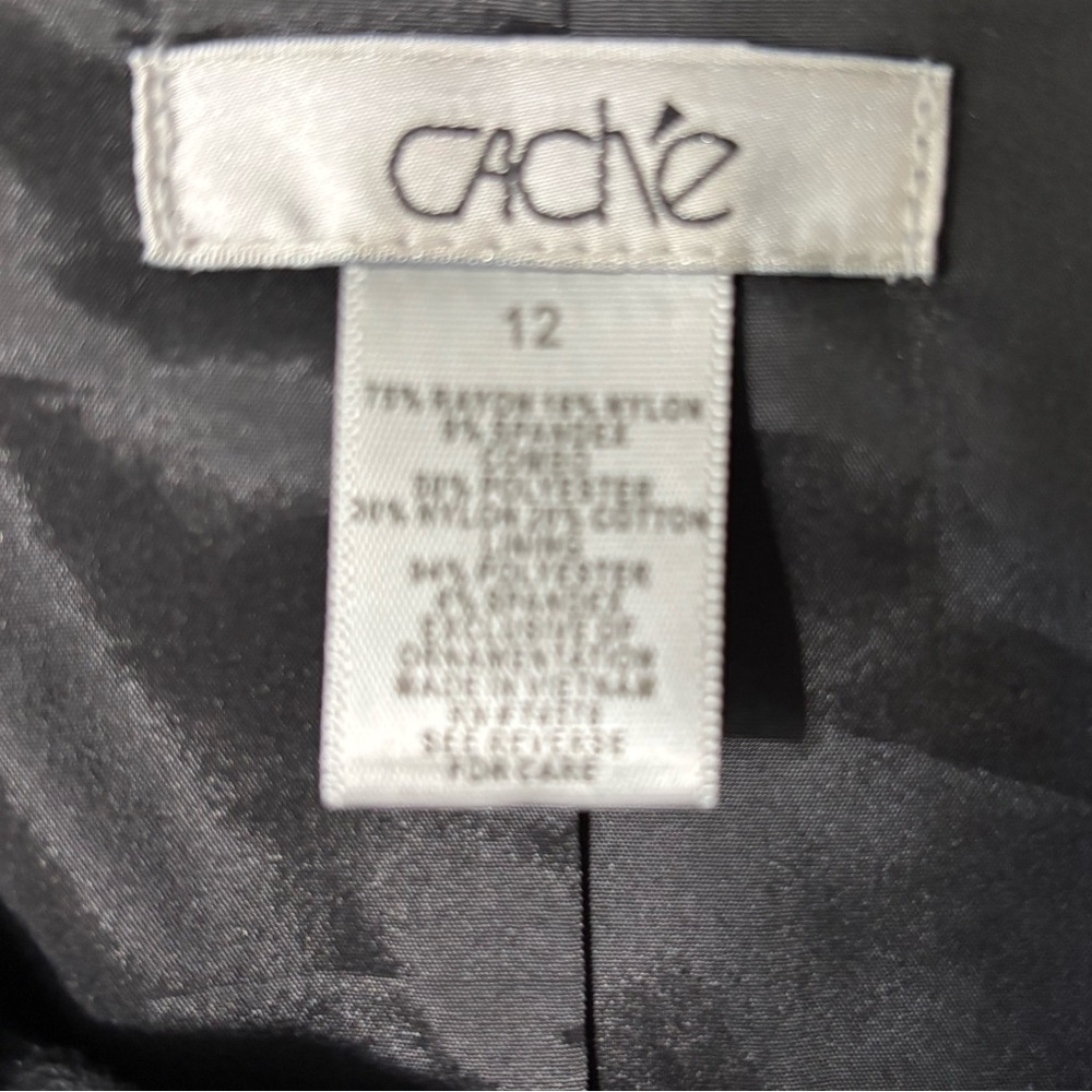 Cache Black Asymmetrical Blazer with Lace
Size 12 - Picture 3 of 6